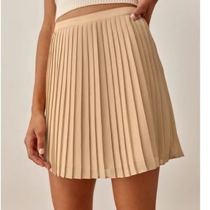 Reformation Lovell pleated mini skirt